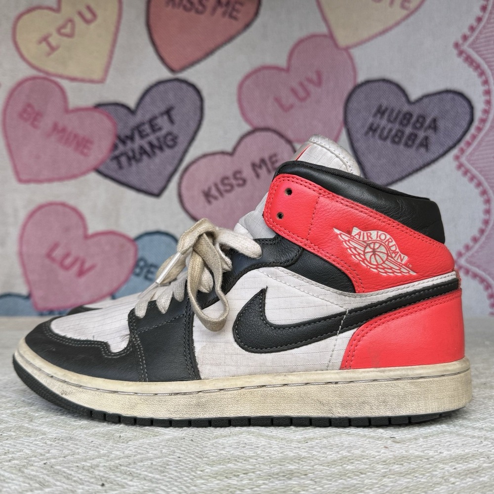 Jordan Women’s Athletic High-Top Sneakers in Black, White & Red